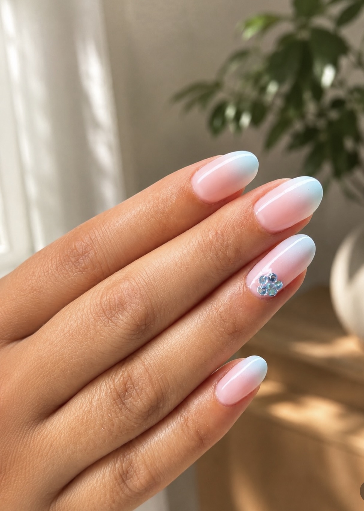 Babyboomer Azul con gemme a fiore